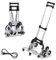 Ansobea Carrello pieghevole in alluminio, 35 – 75 kg, portata 35 kg – 75 kg, con manico regolabile in altezza, carrello per scale con superficie di carico antiscivolo