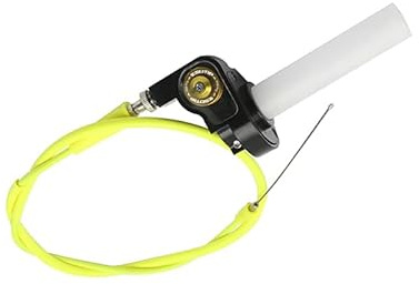 ZSDTRP 7/8 22mm Twist Throttle Accelerator with Colorful Cable Set for CRF50 CRF70 XR50R XR75 Mini Bike Pit Bike Dirt Bike fit for 4-Stroke Dirt Mini Pocket Bike ATV (Gold)