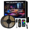 BUNACET RGB+IC COB LED Streifen Strip 12M 24V Dimmbar, Lichtband LED Band Leiste Lichtleiste Selbstklebend mit Netzteil RF Fernbedienung & App-Steuerung, Musik Sync für Küche Schlafzimmer Deko