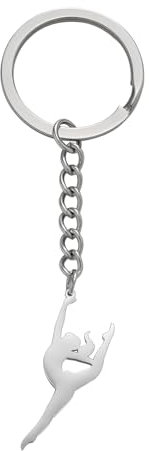Amaxer Gymnastik-Schlüsselanhänger, Turner-Geschenke, Herz, Gymnastik, Schmuck, inspirierende Gymnastik, Team-Geschenke, Statement-Kette, Schlüsselanhänger, Gymnastik-Styling 11, 24.5mm