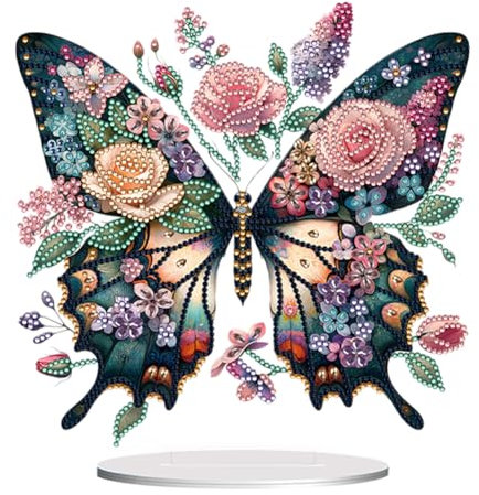 Starnearby DIY Diamond Painting Schmetterling Deko, 5D Diamant Painting Tisch Deko, Diamant Malerei Kunst Set, Ornamente Geschenke für Anfänger Hausgeschenk Deko für Familie (Fuchs)