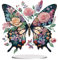 Starnearby DIY Diamond Painting Schmetterling Deko, 5D Diamant Painting Tisch Deko, Diamant Malerei Kunst Set, Ornamente Geschenke für Anfänger Hausgeschenk Deko für Familie (Fuchs)