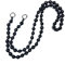 Hrlace Perlen Handykette 120cm Bunte Holzperlen Handy Lanyard Abnehmbare Telefon Kette Umhängeband Universal Anti Verlorene Handy Hängen Chian Taschenkette für Damen und Mädchen Schwarz