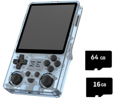 Meiurlex RGB20SX - Consola de juegos portátil con 10000 Gmaes, IPS de código abierto Linux Retro portátil de 4 pulgadas, batería de 16 + 64 G, 5000 mAh, emulador de mano, regalo para niños y adultos