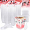 Oungy 100Pcs Mini Clear Plastic Dessert Cups with Lids and Spoons - 150ml/5oz, Reusable for Serving Desserts, Appetizers, Mousse