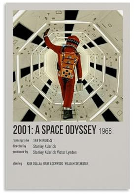 GHJOPAF Filmposter 2001 A Space Odyssey auf Leinwand, Gemälde, Wandkunst, Bild, Heimdekoration, Druck für Schlafzimmer, Wohnzimmer, 30 x 45 cm, ungerahmter Stil