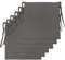 Il Tuo Artigiano Design Lot de 6 coussins pour chaises de cuisine fabriqués en Italie – coussins de chaise 40 x 40 cm, épaisseur 4 cm, tissu coton et polyester, rembourrage en éponge (gris foncé)