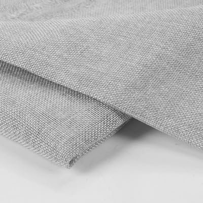 Tissu Acoustique,Toile pour Enceinte Tissu de grille de haut-parleur en lin, tissu de protection en maille anti-poussière, tissu stéréo de remplacement for armoire multimédia, boîtes KTV(Light Grey)