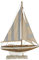 Segelboot aus Holz 60cm groß auf Sockel maritim Deko XL Segelschiff Boot Schiff