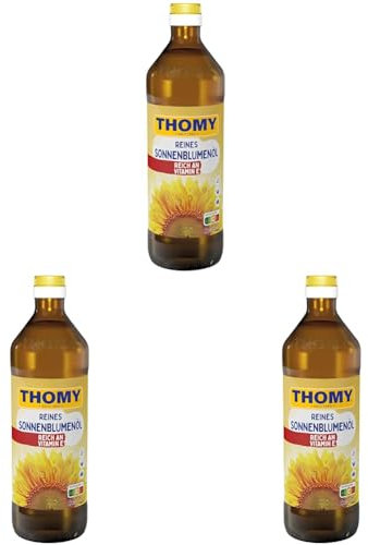THOMY Reines Sonnenblumenöl, 750ml Flasche, 3er Pack (1 x 750ml)