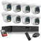 JUSTOP Starlight 8 Channel Outdoor CCTV Camera System, Smart Security Kit, Full Colour Night Vision, AOC Audio Recording, H.265+ DVR with 1TB Hard Drive and 8x 1080P Turret Cameras, Email & APP Alert