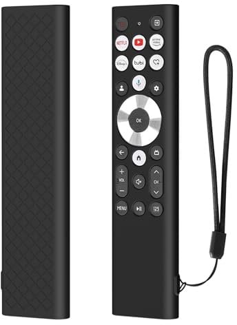 LEFXMOPHY ERF6A80 ERF6G80H ERF6F80H Cover for Hisense U6N U7N U8N U9N S7N Series 4K UHD Google Smart TV Remote Black Silicone Case