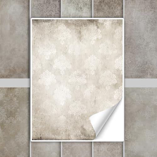 GRAZDesign Vintage Fliesenaufkleber Set für Bad & Küche - Dekorative Wandaufkleber in Beige Design - Selbstklebend & Abnehmbar - 20x25cm