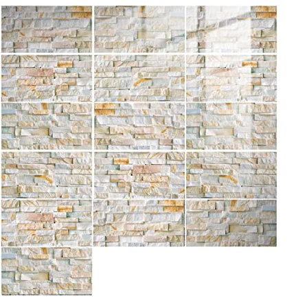 Lot de 16 papiers peints adhésifs imitation marbre 3D pour chambre d'enfant cuisine papier peint adhésif 3D