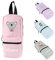 Trousse à crayons personnalisée avec nom - Grande capacité - Pour filles et garçons - Trousse à crayons esthétique personnalisée - Joli sac Oxford pour fournitures scolaires, rose, grande trousse à