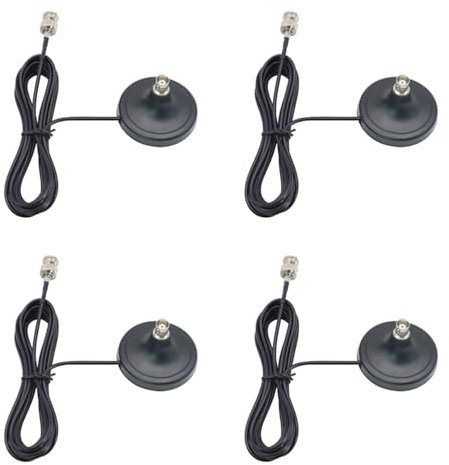 Tuesoa 4X BNC Male and Female Antenna Strong Magnetic Base 3 Meters Extension Cable for Q9 Wireless Microphone RG174