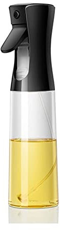 ETZRYSYB Botella de aceite con atomizador para cocina, cocina, dispensador de aceite de oliva, camping, picnic, hornear, contenedor de aceite en aerosol (Schwarz)