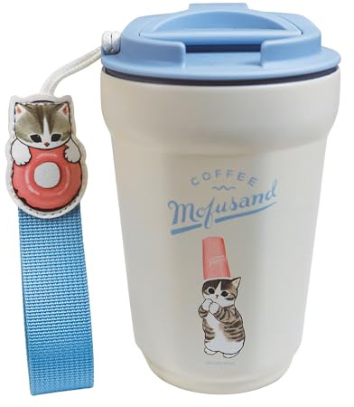 Blue Sky Studios Mofusand Insulated Thermal Flask, 400ml Travel Mug | Officially Licensed Sanrio Merchandise by Blue Sky Studios, Flask for Hot and Cold Drinks, Travel Mug