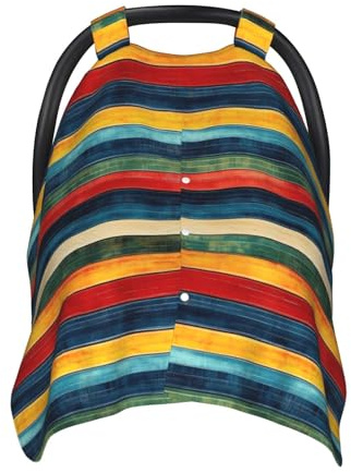 Autositzbezüge, Vintage-Muster, atmungsaktiv, Stillbezug, Kinderwagen-Bezug, Mehrzweck-Baldachin, für Jungen und Mädchen
