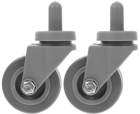 Kichvoe 2pcs Swivel Caster Wheels for Mop Bucket Replacement Heavy Duty Rubber and Stainless Steel Wheels Suitable for Mop Bucket Repair and Commercial Utility Cart Use
