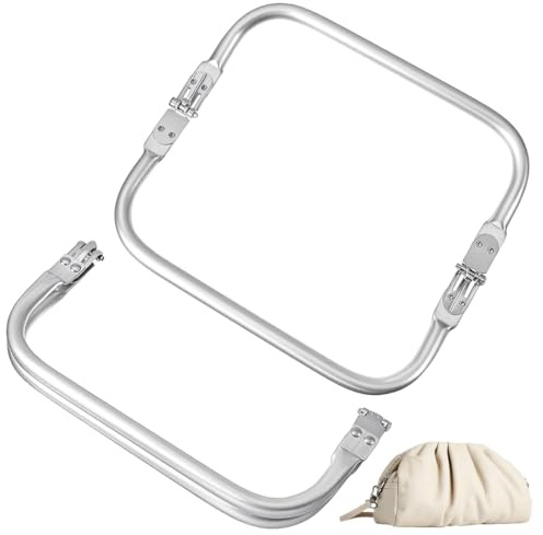 KAHZOR 2PCS Marco De Bolsillo, 25Mm Asas Para Bolsos Crochet, Tipo U Boquillas Para Bolsos, Cierres Para Bolsos, Cierre Bolso, Marco De Aluminio Para Bolsos, Cierres De Bolso De Ganchillo En Aluminio