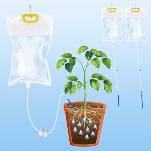 Tesmotor 3-Pack Drip Irrigation Kit Plant Watering Devices, Plant Drip Irrigation Device For Indoor Plants - Self Watering System for Plants | Gardening Gift for Women