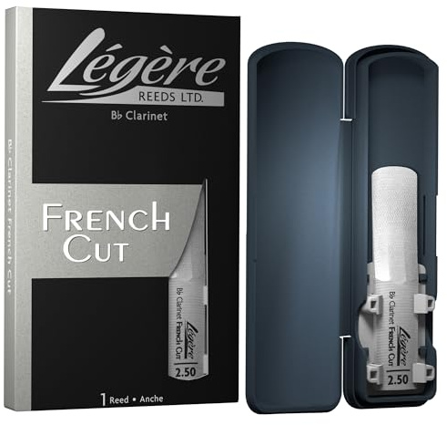 Légère Reeds - Bb Clarinet Reed, French Cut, Strength 2.50 (BBF2.50) - Premium Synthetic Woodwind Reed