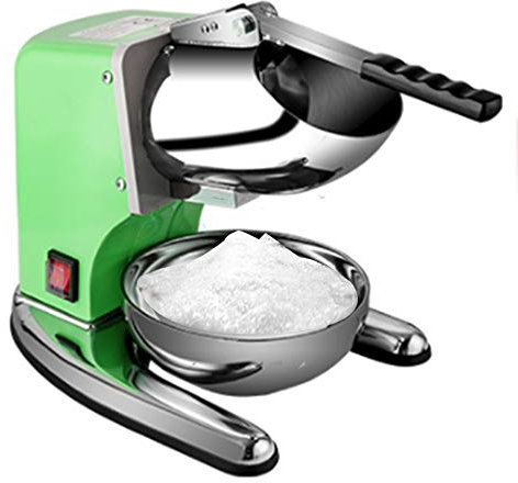 CGOLDENWALL Semi-Automatic Electric Ice Shaver Ice Crusher Snow Cone Maker Ice Crushing Machine Ice Smashing Machine (Green)