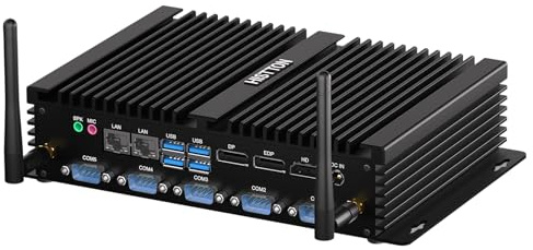 HISTTON Neu 8th Gen. Intel i7 Industrie PC DDR4 Speicher mit Intel Core i7 8550U 16GB 128GB SSD 1TB HDD 4 RS232 COM+2 RS232/485 COM, 2 LAN, HD 2.0, DP, EDP, LPT, WiFi, Windows 11 Pro/Linux Ubuntu