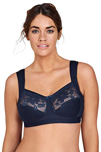 Miss Mary of Sweden : Soutien-Gorge Lovely Lace de Soutien sans Armature, en Coton 105D Bleu