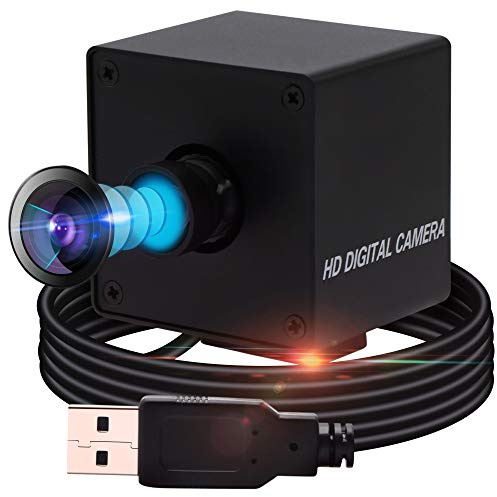IEights 13 MP Weitwinkel-USB-Kamera mit Mikrofon für Computer, 100 Grad, keine Verzerrung, Objektiv, Webcam, Mini-UVC, USB2.0, PC-Kamera, industrielles Video, Audio, USB mit Kamera für Raspberry Pi