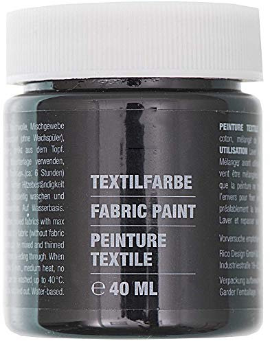 Black Fabric Paint for Light Fabrics - 40ml