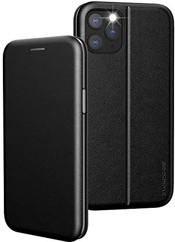 BYONDCASE iPhone 11 Pro Max Klapphülle Schwarz, iPhone 11 Pro Max Hülle [Deluxe PU-Leder Flip-Case] Fullbody 360 Grad Rundumschutz kompatibel mit dem iPhone 11 Pro Max Tasche