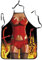 WOO GIRL - Delantal de cocina con banda para el cuello, impermeable, 73 x 57 cm, diablo, medium