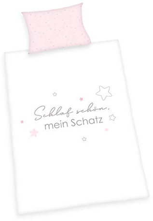 Herding Baby Best Bettwäsche-Set, Cotton, Rosa, 40 x 60 cm, 100 x 135 cm
