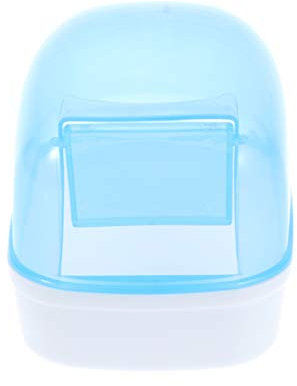 VILLCASE Hamstersand Bad mit Tür Kunststoff Sand Bad Behälter Hamster Bad Sauna Toilette Badewanne für Hamster Chinchilla Ratte Rennmaus (Zufällige Farbe)