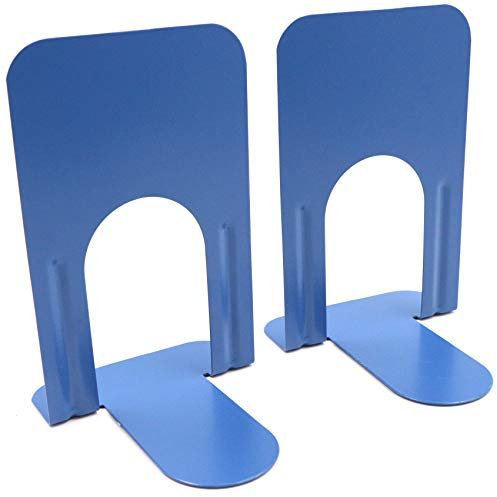 Buchstütze, Buchstützen, Book Holder CD Kinder Metall, Bücher Halter für Regal, Ordnerhalter DVD Unsichtbares Bücherregal, Bookends Buchstopper, Buchhalterung Buch Halter Buchbeschwerer 1 Paar Blau