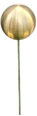Jürgen Bocker Garten-Ambiente Gartenstecker Rosenkugel 10 cm mit Stab 80 cm aus Edelstahl Gold matt gebürstet