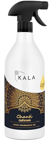 KALA - Lufterfrischer Duftölspray CHANTI, Raumspray mit Geruchsneutralisation, Raumduft Spray Hält bis zu 48h, Air Freshener mit Aktiv Neutralisator - Duft Cashmere, 1000ml