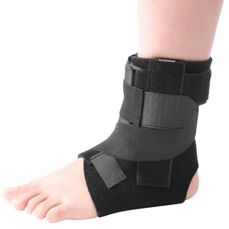 Agatige Attelle de Cheville, Attelle Cheville Sport Support Réglable L'articulation Cheville Varus Valgus Correcteur Protection pour Orthèse Pied Tombant, Achille, Récupération de Blessure