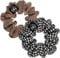 Invisibobble Duo Scrunchie Set, Stoff Haargummi Schwarz Weiß Muster, Stoff Zopfgummi Goldglitzer für Mädchen & Damen, Limited Collection, 2 Stück