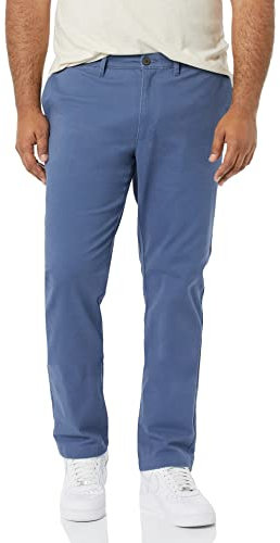 Amazon Essentials Herren Legere Stretch-Chinohose mit Enger Passform, Dunkelblau, 32W / 28L