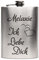 Edelstahl Flachmann 237 ml silber inkl. individuelle Gravur in Schwarz von Paule Black - personalisiertes Geschenk für Geburtstag, Weihnachten, Vatertag, Trauzeugen - Ich Liebe Dich