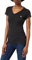 G-Star Para Mujer Top Eyben Slim V-Neck, Negro (dk black D21314-4107-6484), S