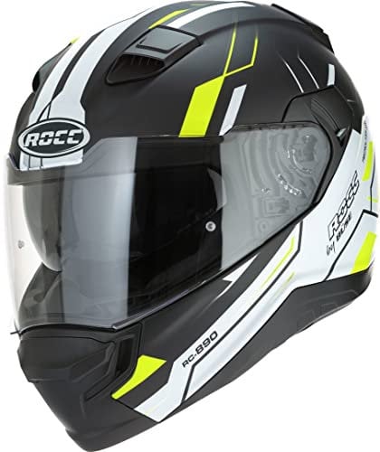 ROCC 891 Helm (Black Matt/White,XL (61/62))
