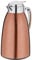 Cilio Venezia Isolierkanne mit Schraubverschluss mit praktischer Easy-Touch-Taste, Farbe: kupferrot, Material: Edelstahl satiniert, Inhalt: 1l, Maße: Durchmesser: 14 cm, Höhe 27 cm, 544428