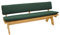 DEGAMO Polsterauflage Bankauflage Set Dallas 2-teilig für Bank 4-sitzer 195cm, Separates Rückenpolster, dunkelgrün