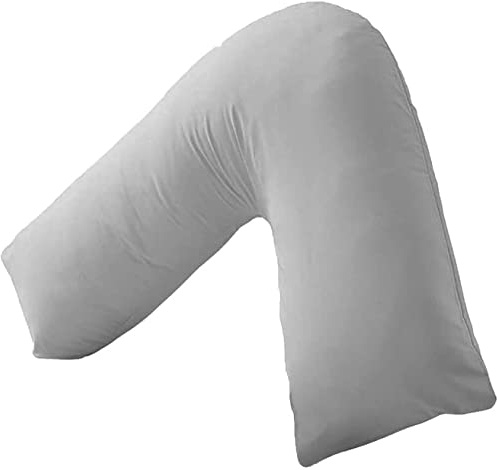 R&Z Orthopaedic, Nursing, Maternity V Shaped Bolster Pillow Case Cover (Micro Silver)