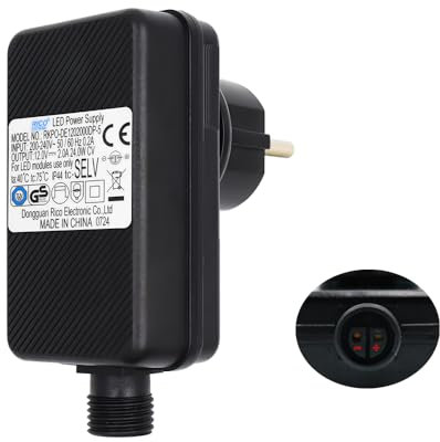 Gartenbeleuchtung LED-Adapter 12V 2A 24W, IP44 Wasserdicht LED-Netzteil für LED Gartenstrahler von Unsere (ASIN: B09LVD95P3, B09CYQR2ZB, B0BMG8Q611,B0BMG9GC3M,B0BXD9JBZP)