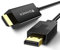 FOINNEX Câble DisplayPort vers HDMI, DP vers HDMI 2M UHD HDR, Cable Pour Laptop, PC, à Moniteur, TV, Projecteur, 1080P